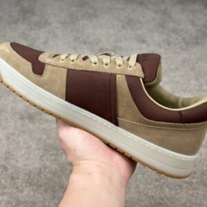 Prada Downtown Beige Suede & Re-Nylon