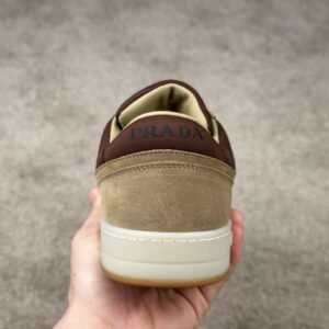 Prada Downtown Beige Suede & Re-Nylon