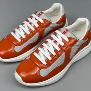 Prada Americas Cup Orange Trainers