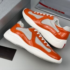 Prada Americas Cup Orange Trainers