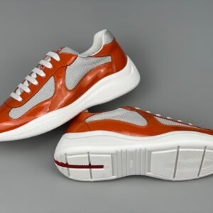 Prada Americas Cup Orange Trainers
