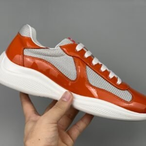 Prada Americas Cup Orange Trainers