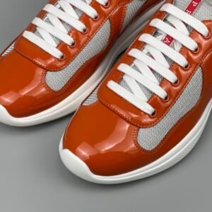 Prada Americas Cup Orange Trainers