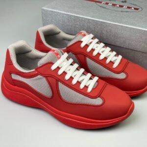 Prada Americas Cup Soft Icon Red  Trainers