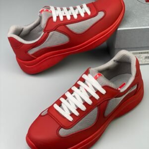 Prada Americas Cup Soft Icon Red  Trainers
