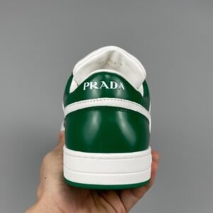 Prada Downtown Leather White Green Re-Nylon