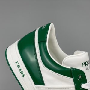 Prada Downtown Leather White Green Re-Nylon