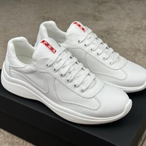 Prada Americas Cup Full Leather White Trainers