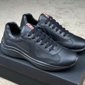 Prada Americas Cup Full Leather Black Trainers