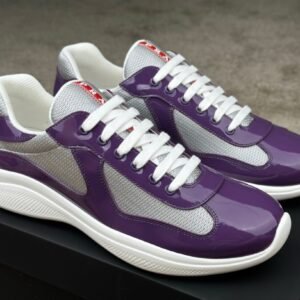 Prada Americas Cup Purple Grey Trainers