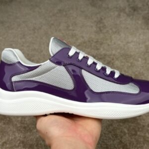 Prada Americas Cup Purple Grey Trainers