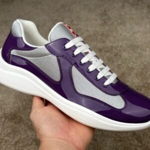 Prada Americas Cup Purple Grey Trainers