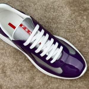 Prada Americas Cup Purple Grey Trainers