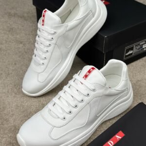 Prada Americas Cup Full Leather White Trainers