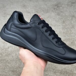Prada Americas Cup Full Leather Black Trainers