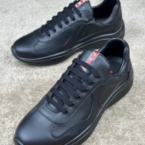 Prada Americas Cup Full Leather Black Trainers