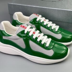 Prada Americas Cup Green Grey  Trainers