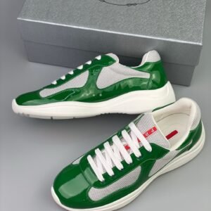 Prada Americas Cup Green Grey  Trainers