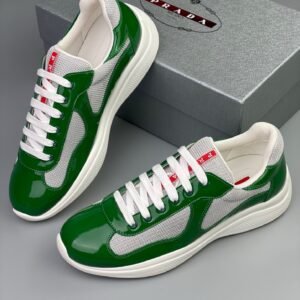 Prada Americas Cup Green Grey  Trainers