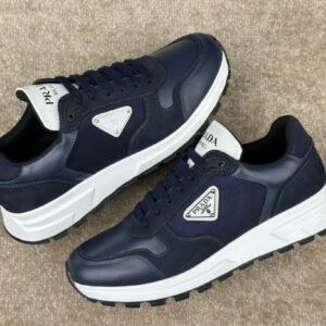 Prada Leather & Re-Nylon Navy White