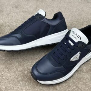 Prada Leather & Re-Nylon Navy White