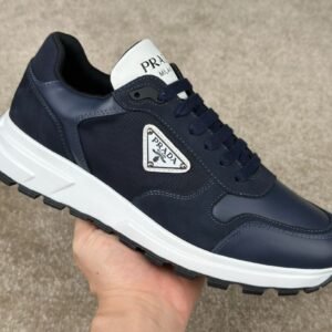 Prada Leather & Re-Nylon Navy White