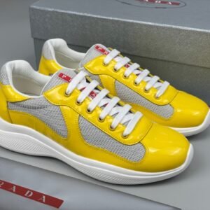 Prada Americas Cup Yellow Grey  Trainers
