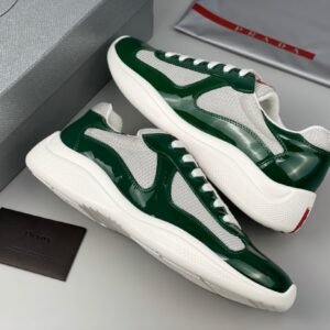 Prada Americas Cup Dark Green Grey  Trainers