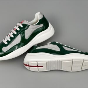 Prada Americas Cup Dark Green Grey  Trainers