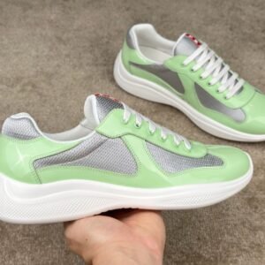 Prada Americas Cup Dark Mint Green Grey  Trainers