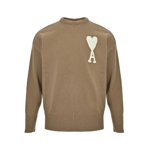Ami De Paris Sweater Mushroom Brown/White