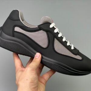 Prada Americas Cup Black Grey Trainers