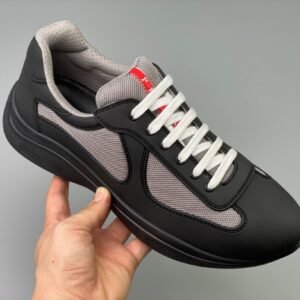 Prada Americas Cup Black Grey Trainers