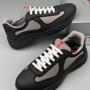 Prada Americas Cup Black Grey Trainers