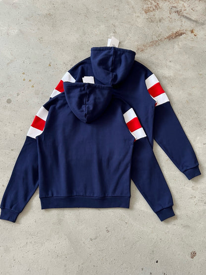 Loose Celine Hoodie In Cotton Fleece Blue