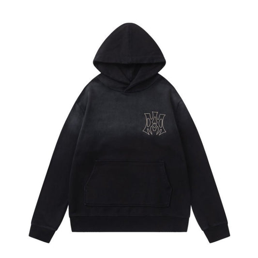 Amiri Front &amp; Back Logo Hollywood Hoodie In Black