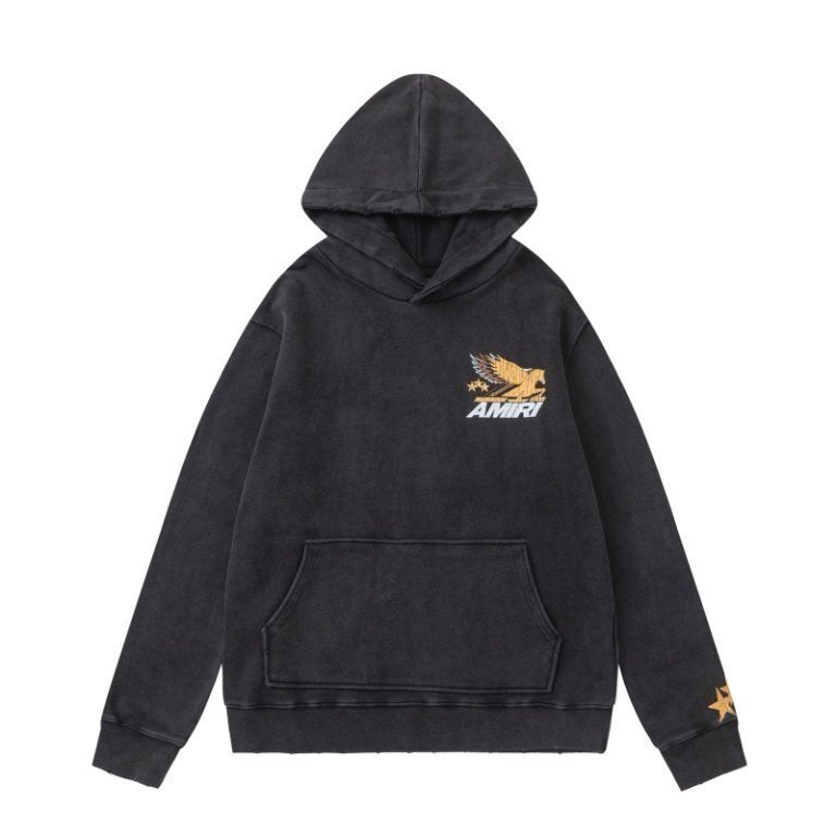 Amiri Vintage Pegasus Hoodie In Black