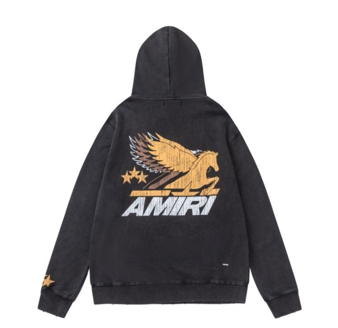 Amiri Vintage Pegasus Hoodie In Black