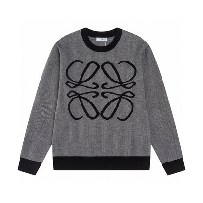 Loewe Intarsia Wool Knitwear Grey