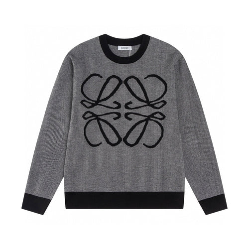 Loewe Intarsia Wool Knitwear Grey