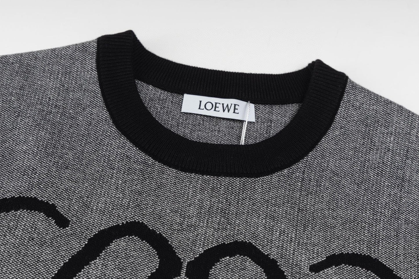 Loewe Intarsia Wool Knitwear Grey