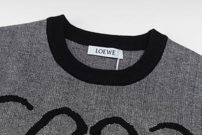Loewe Intarsia Wool Knitwear Grey