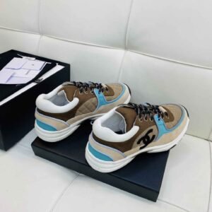 Chanel Low Top CC Trainer Beige Green