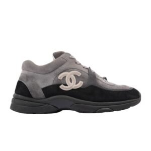 Chanel Low Top CC Trainer Black Grey