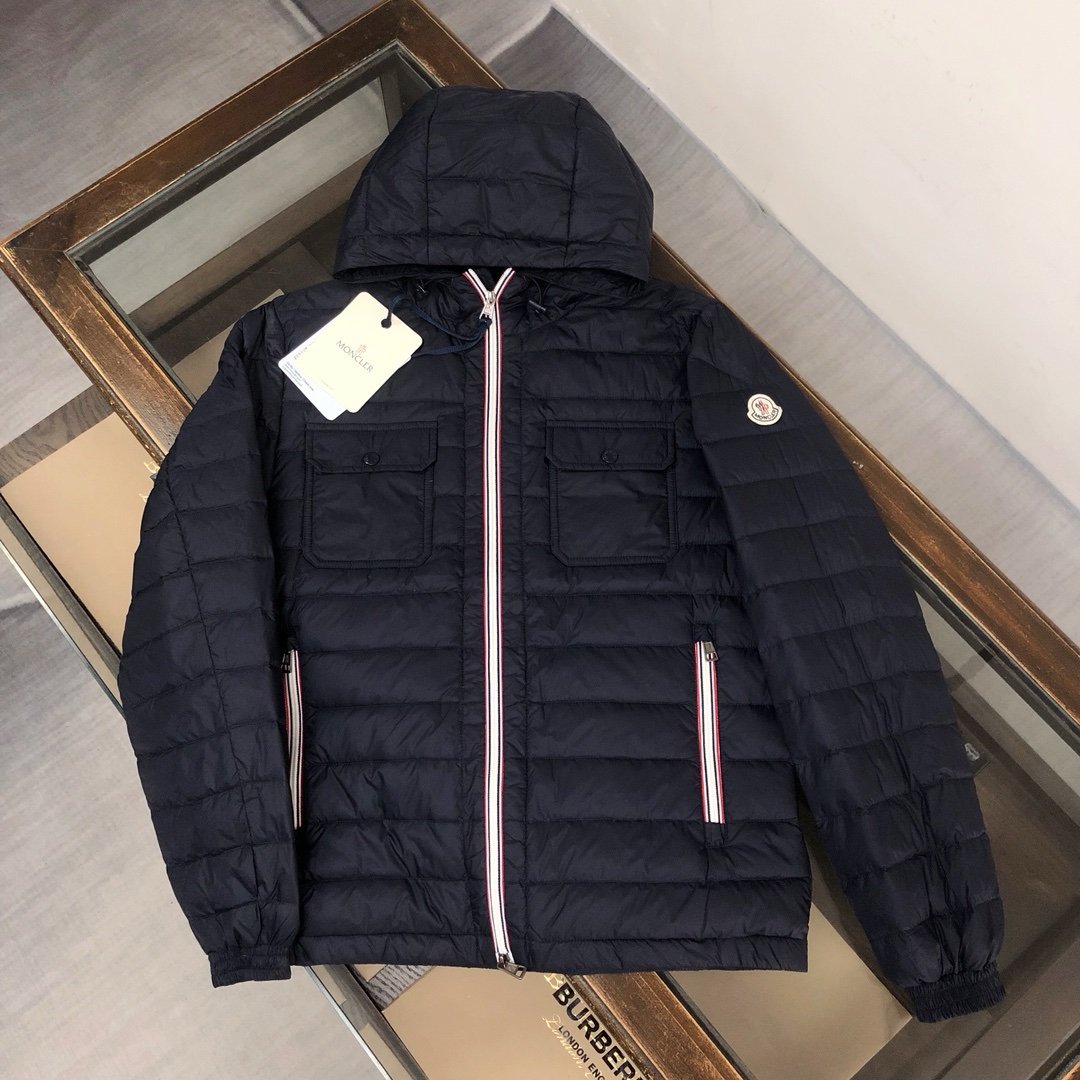 Moncler Douret Short Down Jacket Navy