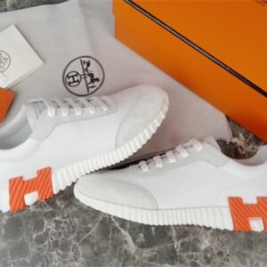 Hermes Bouncing Sneaker White Orange
