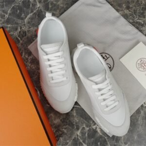 Hermes Bouncing Sneaker White Orange