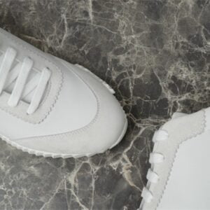 Hermes Bouncing Sneaker White Orange