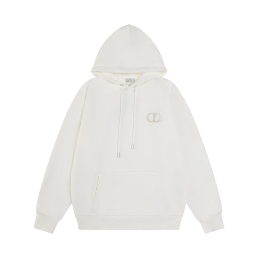 Dior CD Icon Hooded Sweatshirt In  White