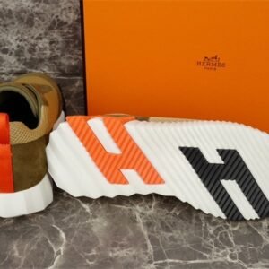 Hermes Bouncing Sneaker Green Orange